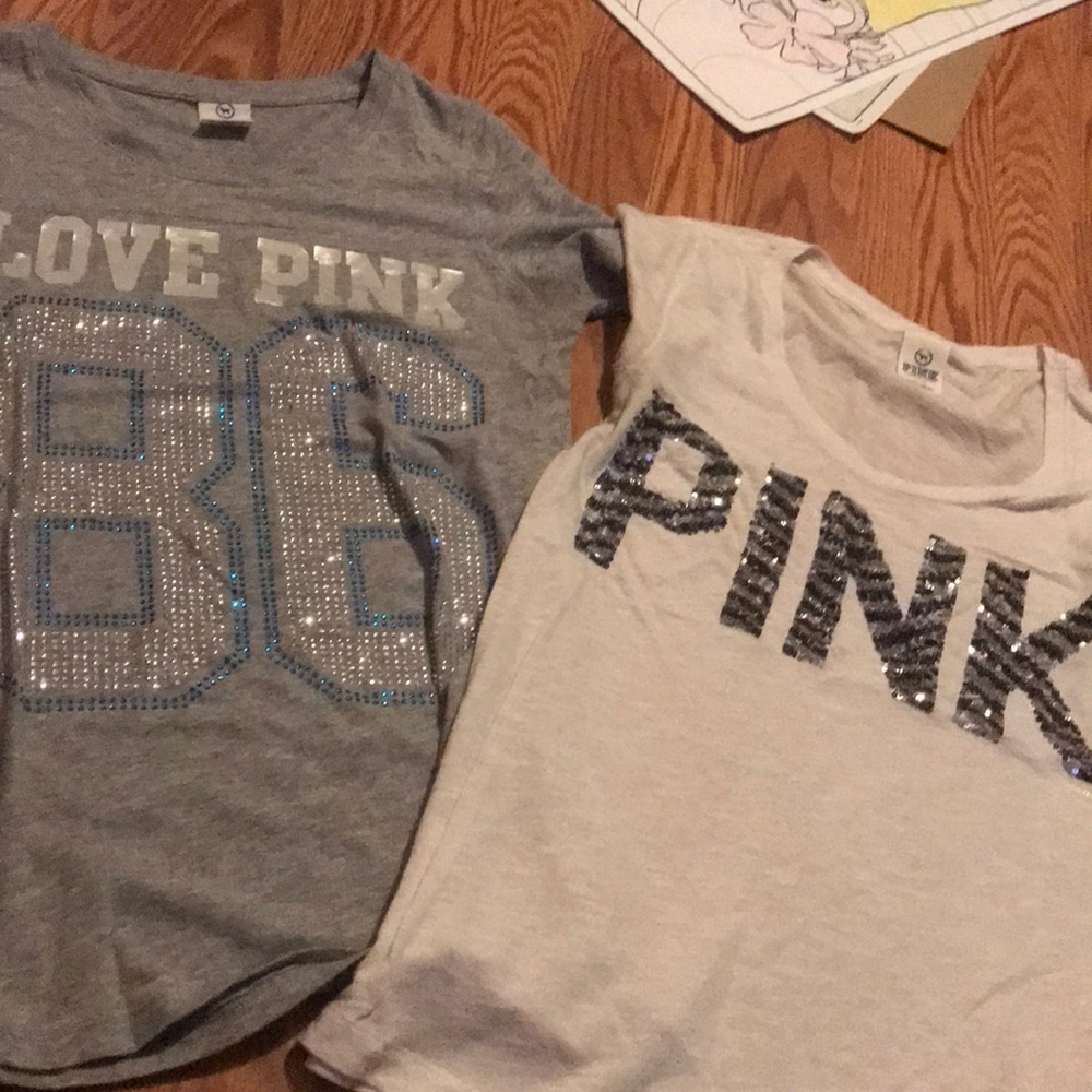 two pink tees